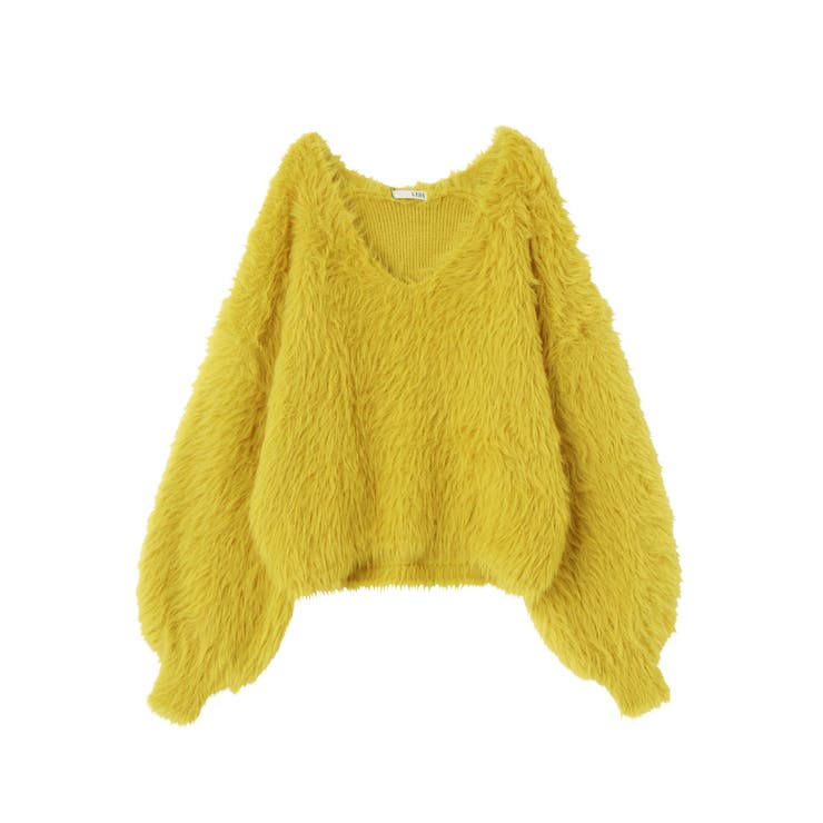 VネックシャギーニットTOPS[品番：MKSW0004614]｜GYDA（ジェイダ