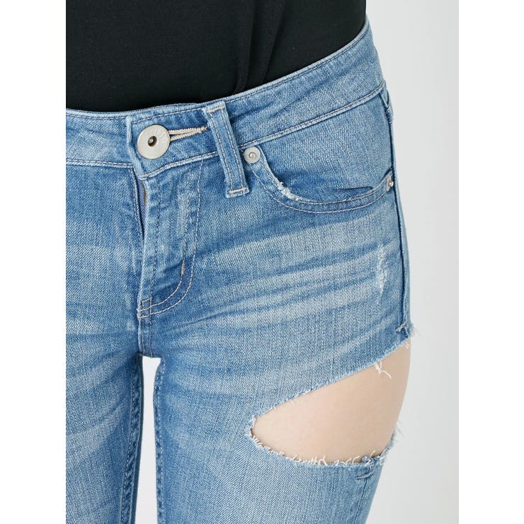 SIDE RIPPED スキニーデニムパンツ[品番：MKSW0004726]｜GYDA