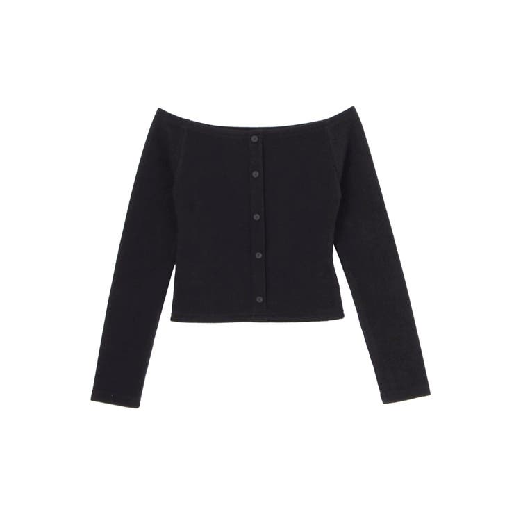 フロントボタンオフショルニットTOPS[品番：MKSW0004743]｜GYDA