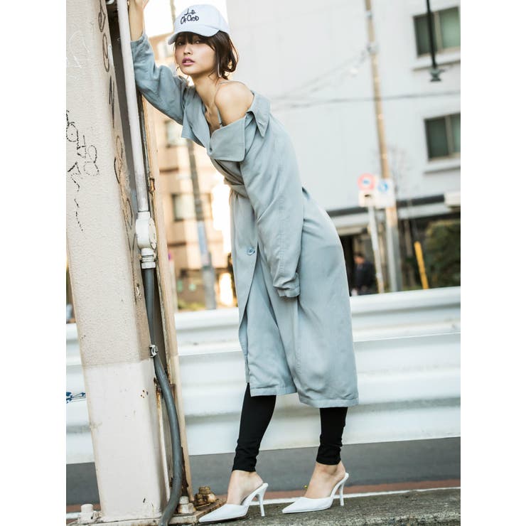 2WAYオフショルトレンチコート[品番：MKSW0004780]｜GYDA