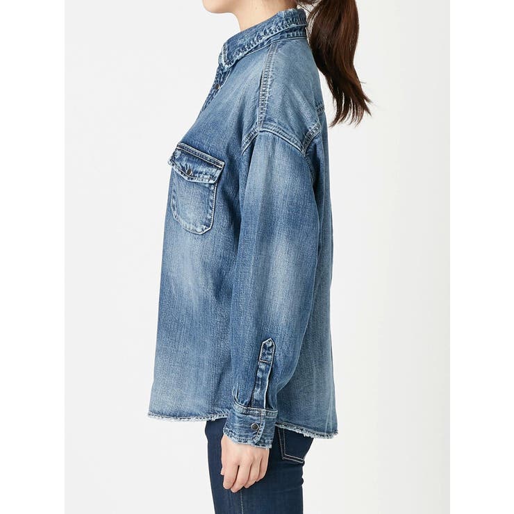 TOGA VIRILIS(トーガ ビリリース)のDenim fringe shirtの通販