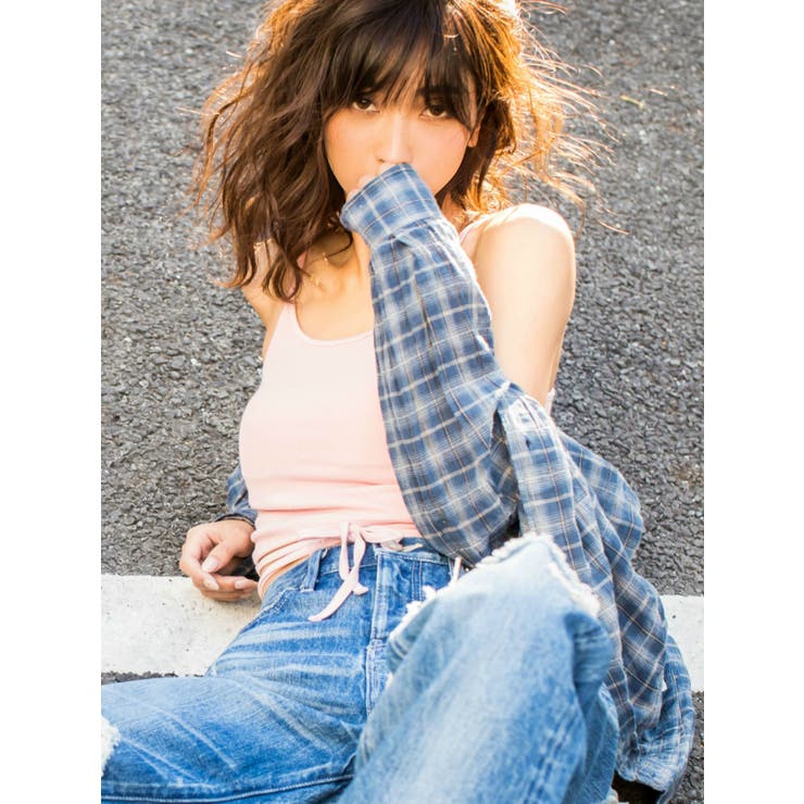 ブルー | ガーゼチェックシャツ | GYDA