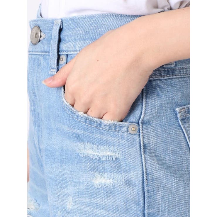 SIDE RIPPEDデニムショーパン