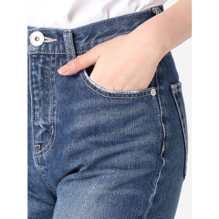 SIDE RIPPEDペグトッフデニムパンツ[品番：MKSW0004889]｜GYDA