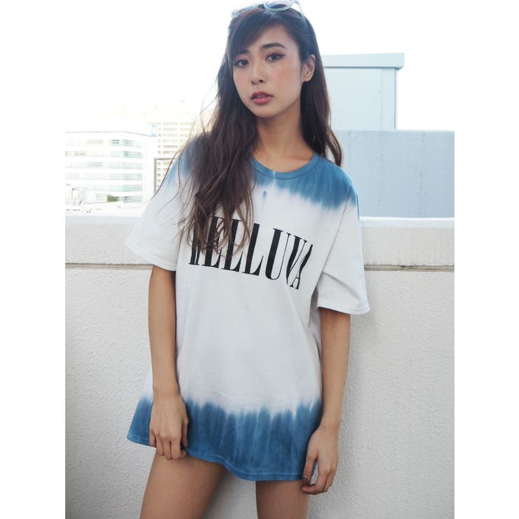 HELLUVA グラデーション BIGTシャツ | GYDA | 詳細画像1 