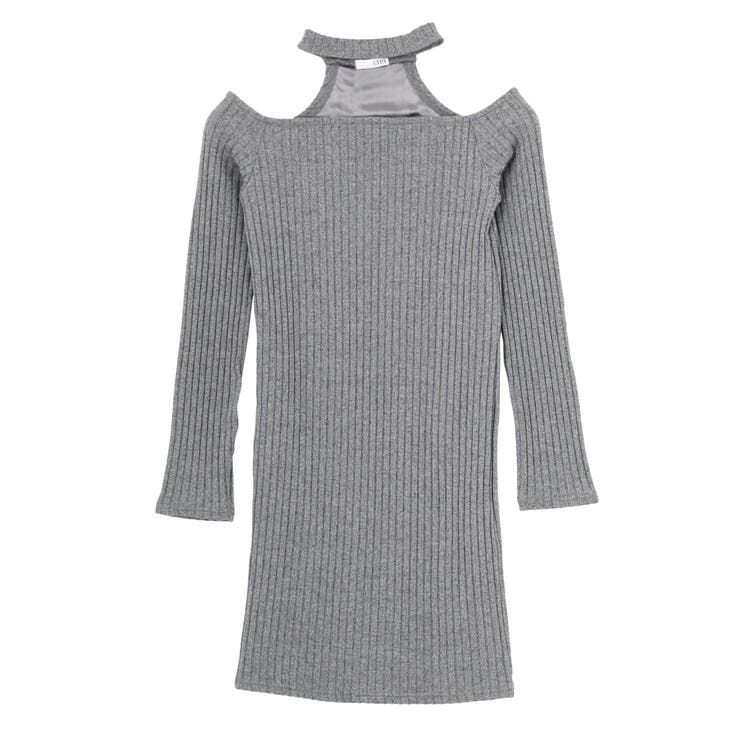 チョーカーオフショルタイトワンピース[品番：MKSW0005093