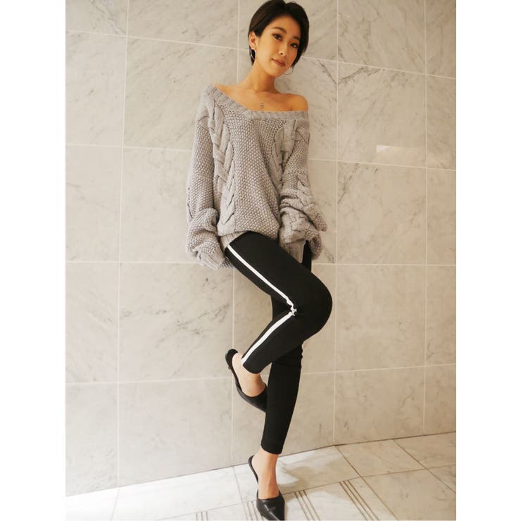 テレコラインレギンス[品番：MKSW0005118]｜GYDA（ジェイダ）の