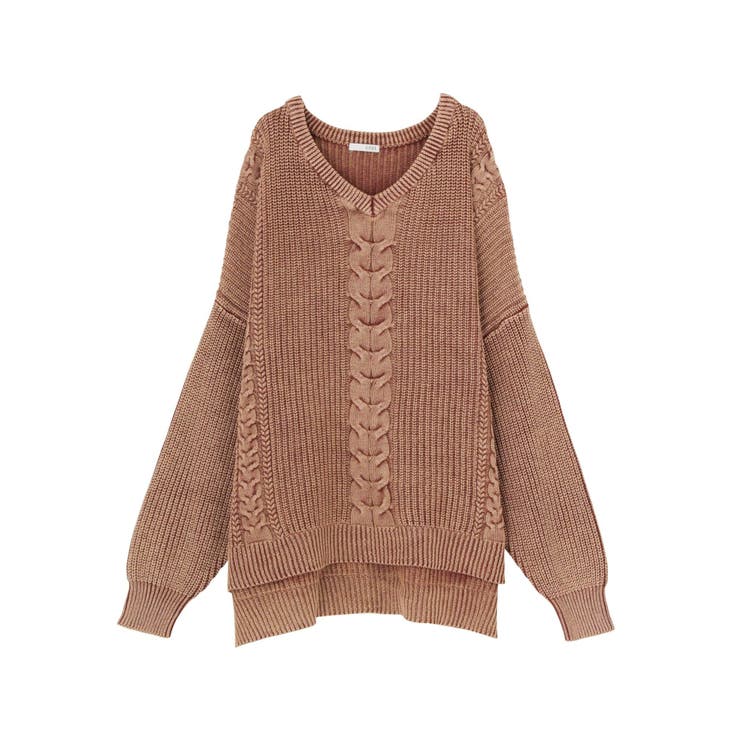 【翌日発送可能】 ブリーチケーブルドルマンニットTOPS[品番：MKSW0005181]｜GYDA ニット/セーター
