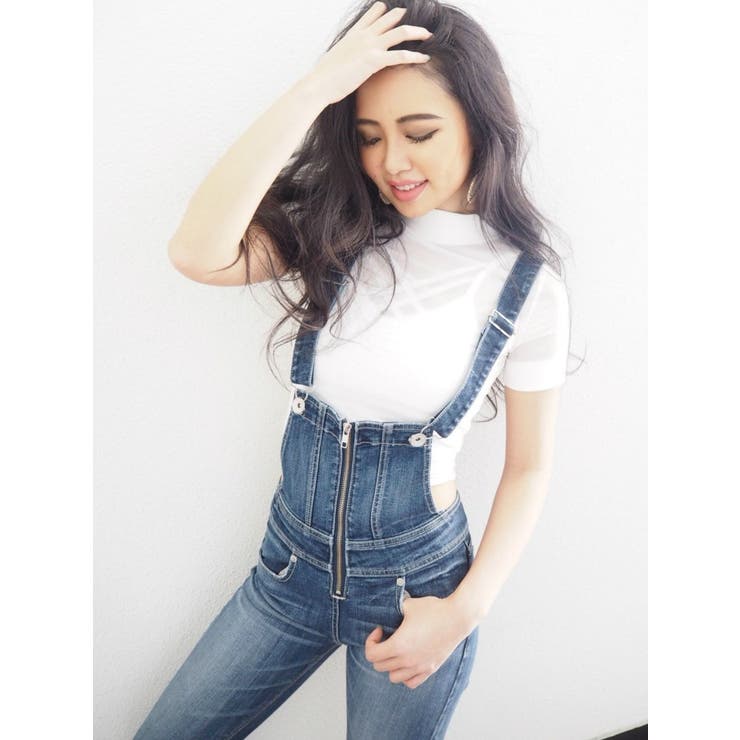 ☆ANEW GOLF☆KOREA シースルー長袖 ジェイダ GYDA ラインスリーブポロニットワンピース （スカイブルー