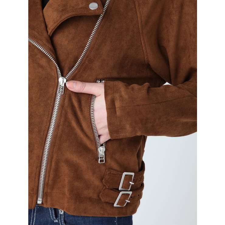 値下げ！PUNYUS フェイクスウェードライダースジャケット　③ 楽天市場】レザージャケット ダブルライダースジャケット 革