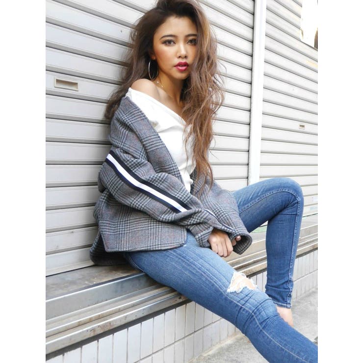 バックラインノーカラージャケット | GYDA | 詳細画像2 