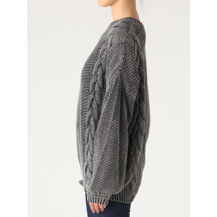 2WAYボリュームスリーブブリーチニットTOPS[品番：MKSW0005320