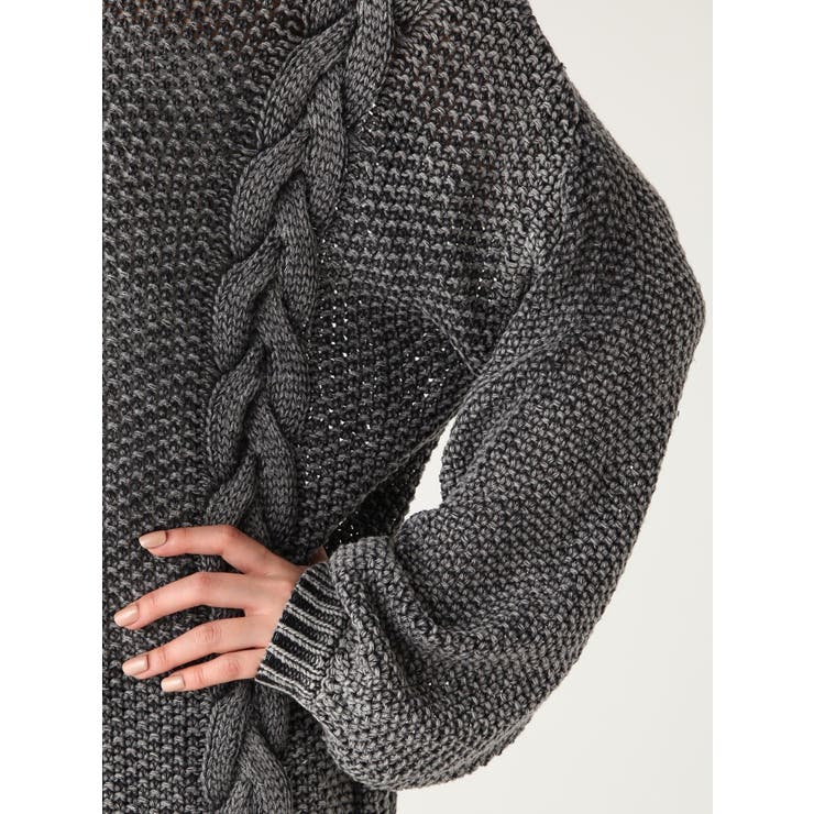 GYDA - GYDA ボリュームスリーブ2WAYブリーチニットTOPS 2WAYボリュームスリーブブリーチニットTOPS[品番：MKSW0005320