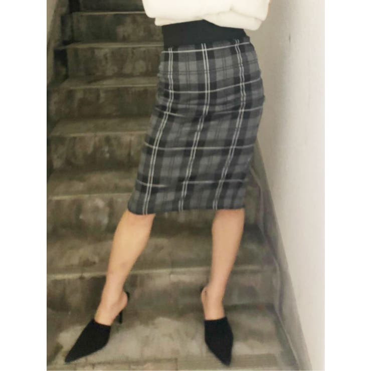ネイビー | チェックタイトスカート | GYDA