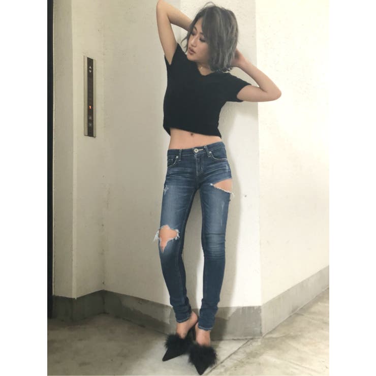 デニム・ジーパン PRADA Elasticated Waistband Jeans お洒落度UP】PRADA◇デニム ワイドセルビッジ ジーンズ ロゴ付