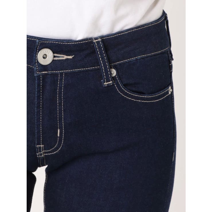 デニム パンツ ジーンズ ウォッシュ加工 ダメージ加工 ボタン