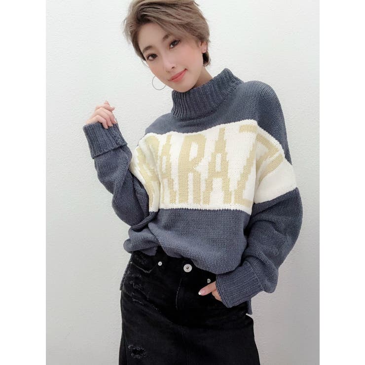 ♪♪♪‼️✨❣️未使用モラビトのセーター✨❣️ PAPARAZZIジャカードニットTOPS[品番：MKSW0012998]｜GYDA