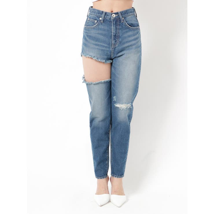 SIDE RIPPEDペグトップデニムパンツ[品番：MKSW0014224]｜GYDA