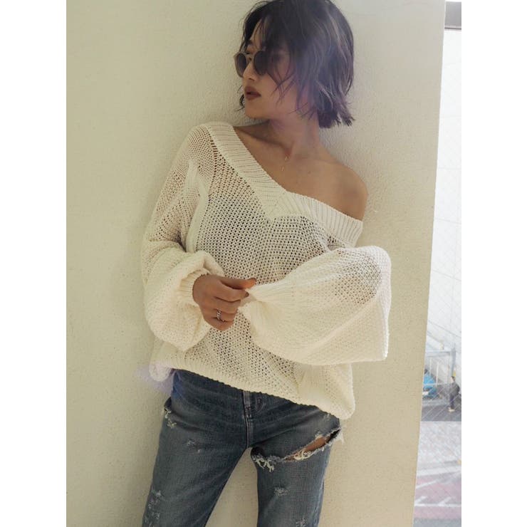 2WAYボリュームスリーブブリーチニットTOPS | GYDA | 詳細画像24 