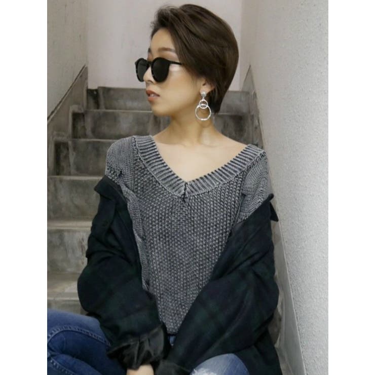 2WAYボリュームスリーブブリーチニットTOPS | GYDA | 詳細画像3 