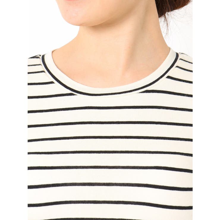 BACK OPENショートボーダーTシャツ | GYDA | 詳細画像7 