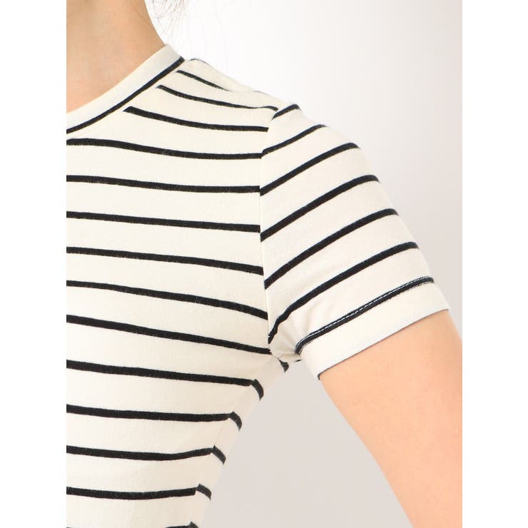 BACK OPENショートボーダーTシャツ | GYDA | 詳細画像8 