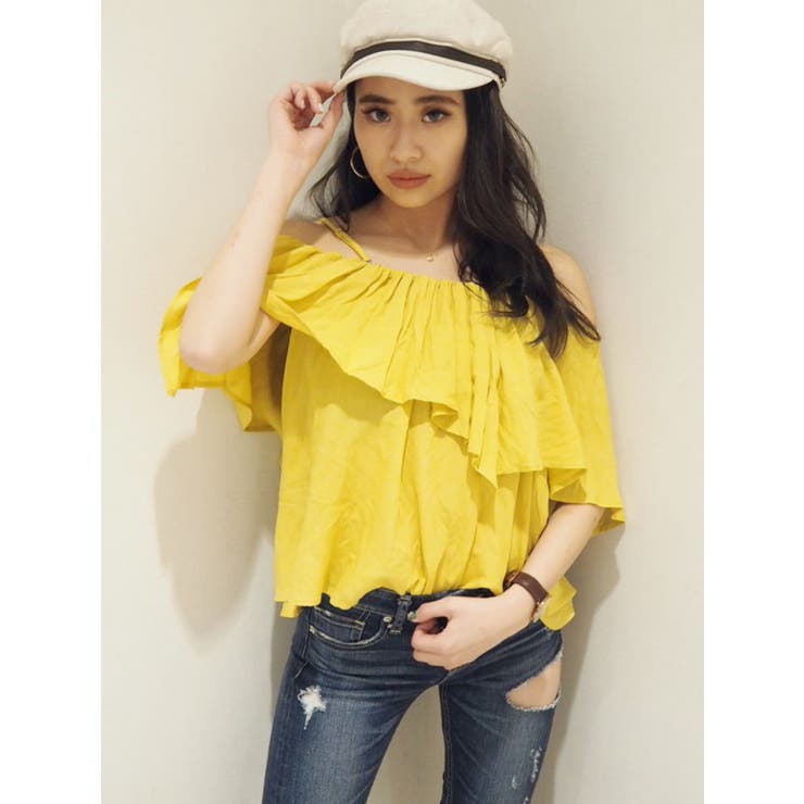 イエロー | メニーウェイオフショルTOPS | GYDA