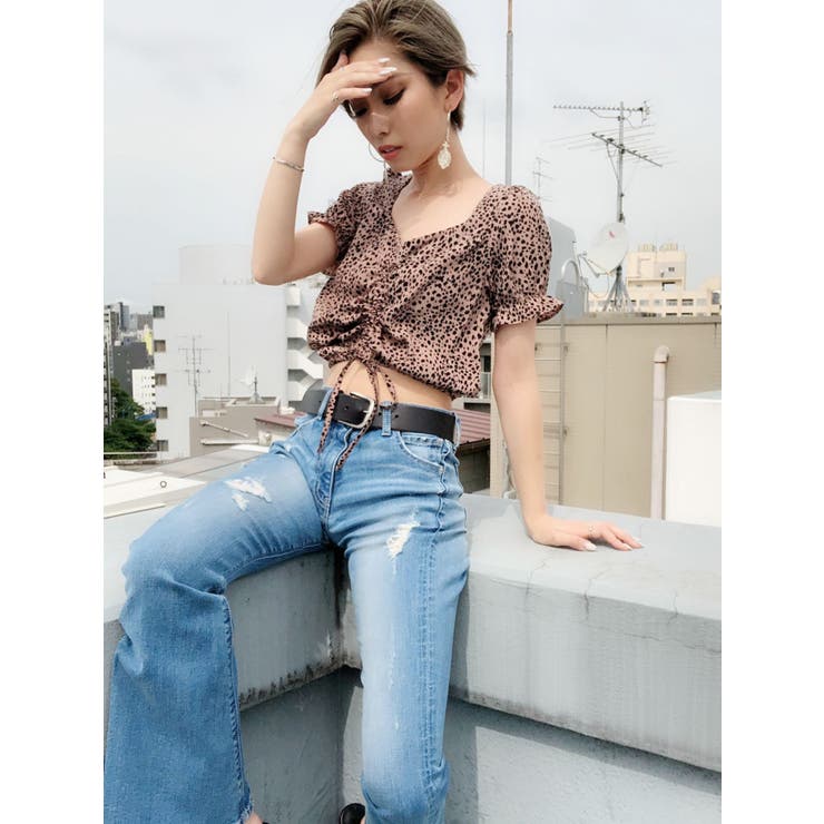 BACK RIPPED H/W フレアデニムパンツ[品番：MKSW0021864]｜GYDA