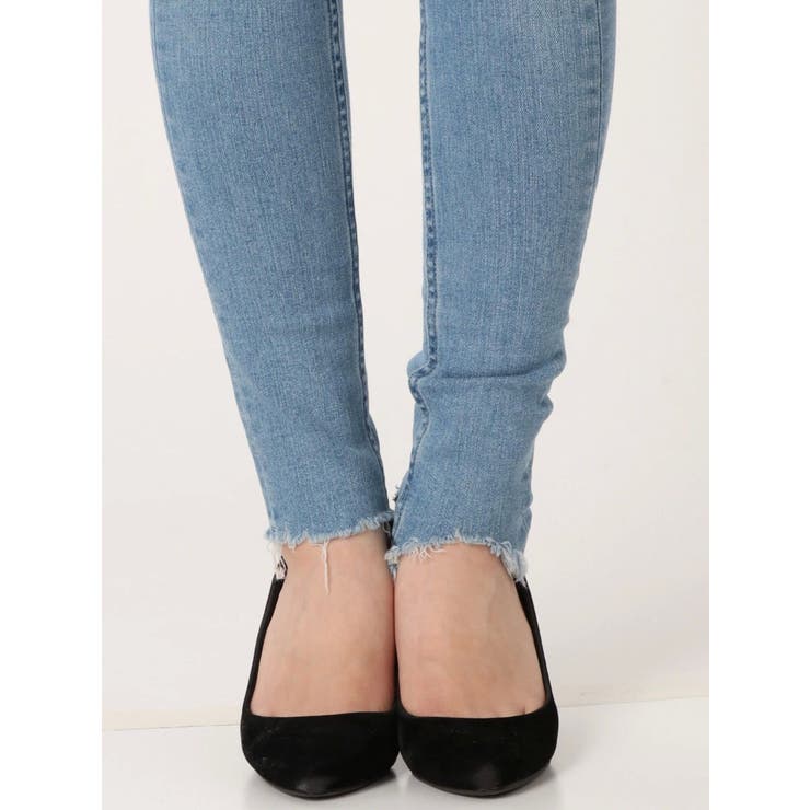 edge studio ダメージデニムパンツ Lサイズ ハイウエストGG Stitch Barrel Leg ダメージデニムパンツ[品番