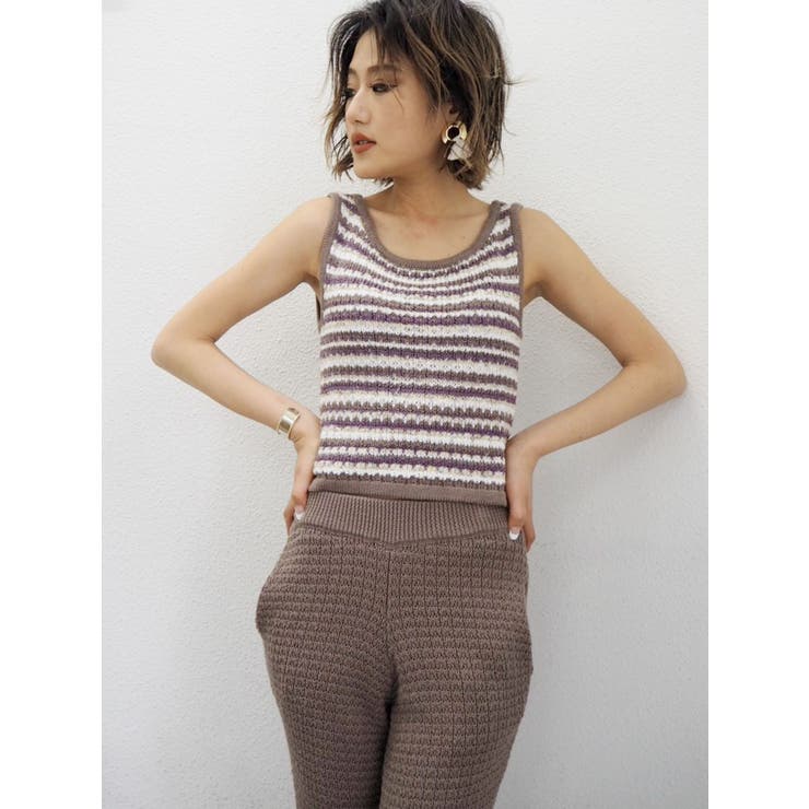 ボーダーMIXニット TOPS | GYDA | 詳細画像13 