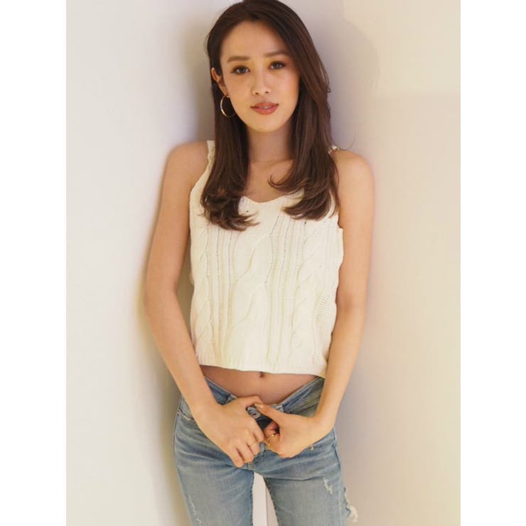 ケーブルブリーチニットキャミ[品番：MKSW0014230]｜GYDA