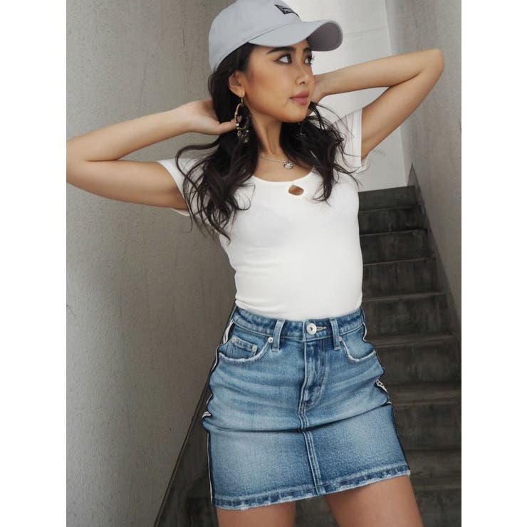 フロントオープンショートTシャツ | GYDA | 詳細画像18 