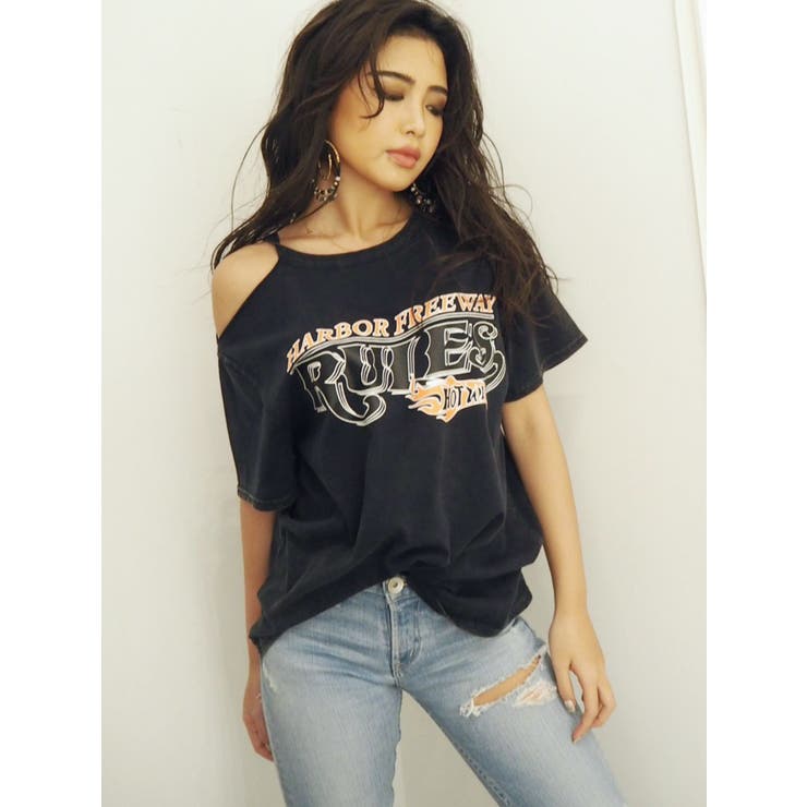 RULESショルダーカットTシャツ | GYDA | 詳細画像5 