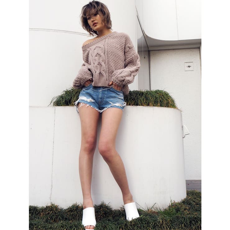 BACK RIPPED デニムショーパン[品番：MKSW0022439]｜GYDA（ジェイダ