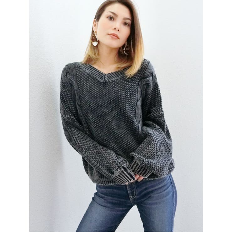 ブラック | 2WAYブリーチニットTOPS | GYDA