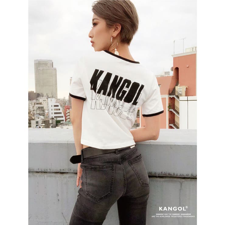 【WEB限定】KANGOL×GYDA リンガーショートTシャツ