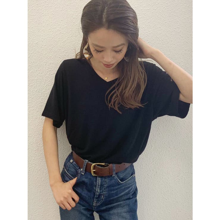 ブラック | ガーゼタッチGネック Tシャツ | GYDA