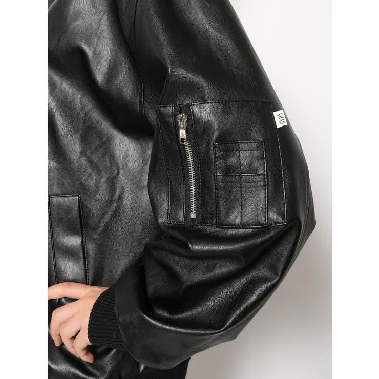 フェイクレザーBIGブルゾン[品番：MKSW0025759]｜GYDA（ジェイダ）の