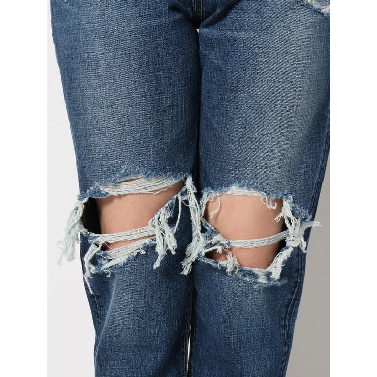 KNEEスクエアクラッシュペグトップデニムパンツ[品番