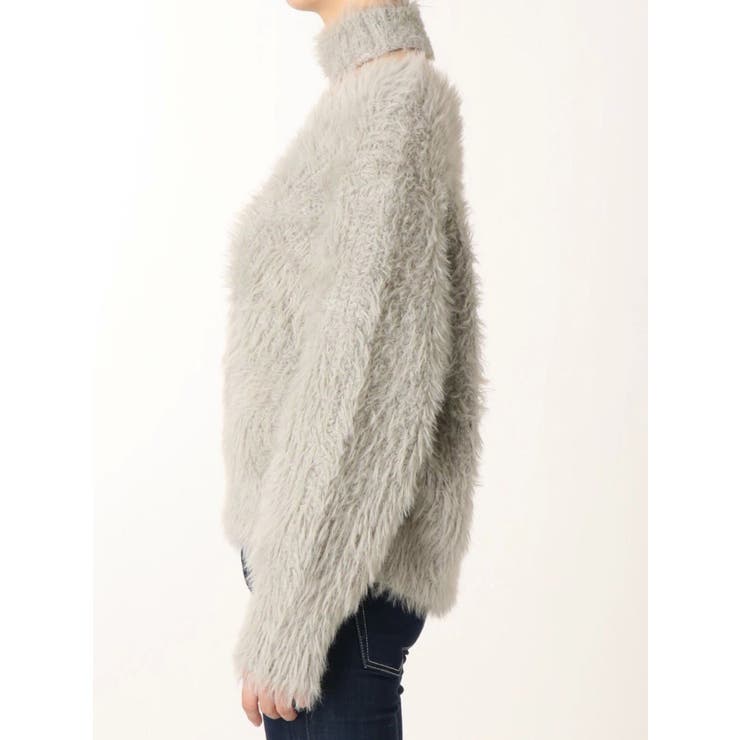 GYDA（ジェイダ）の「シャギーVネックチョーカーニットTOPS