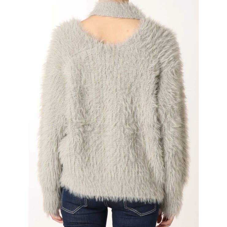 シャギーVネックチョーカーニットTOPS[品番：MKSW0022599]｜GYDA