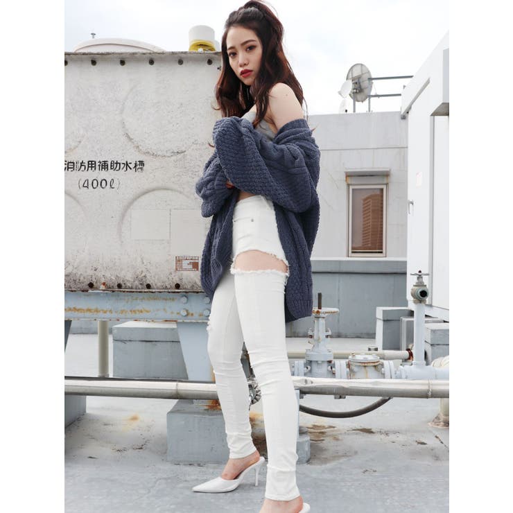 GYDA（ジェイダ）の「ボリュームスリーブニットカーデ