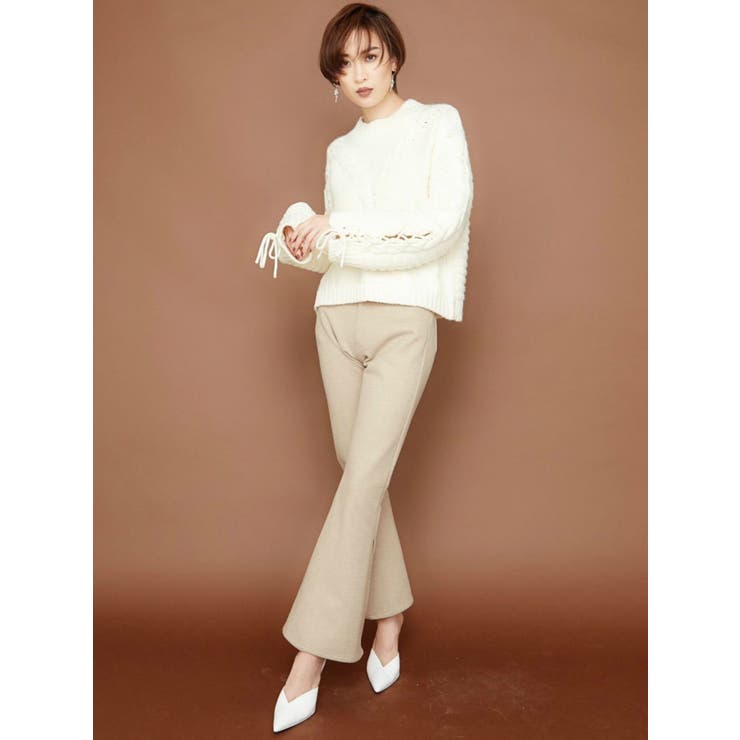 ヘリンボーンスリットフレアパンツ | GYDA | 詳細画像3 