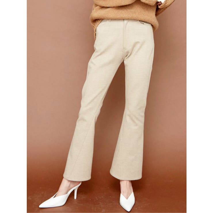 ベージュ | ヘリンボーンスリットフレアパンツ | GYDA