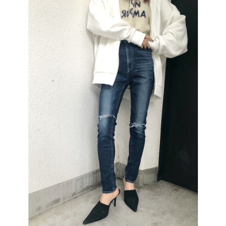 ニーダメージ H/Wスキニーデニムパンツ[品番：MKSW0027297]｜GYDA