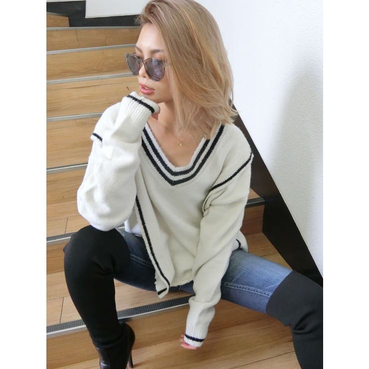 チルデングラインダーニットトップス | GYDA | 詳細画像16 