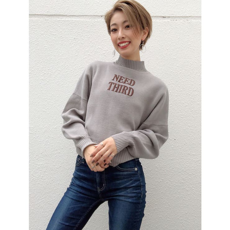 NEEDTHIRDタートルショートニットTOPS[品番：MKSW0026369]｜GYDA