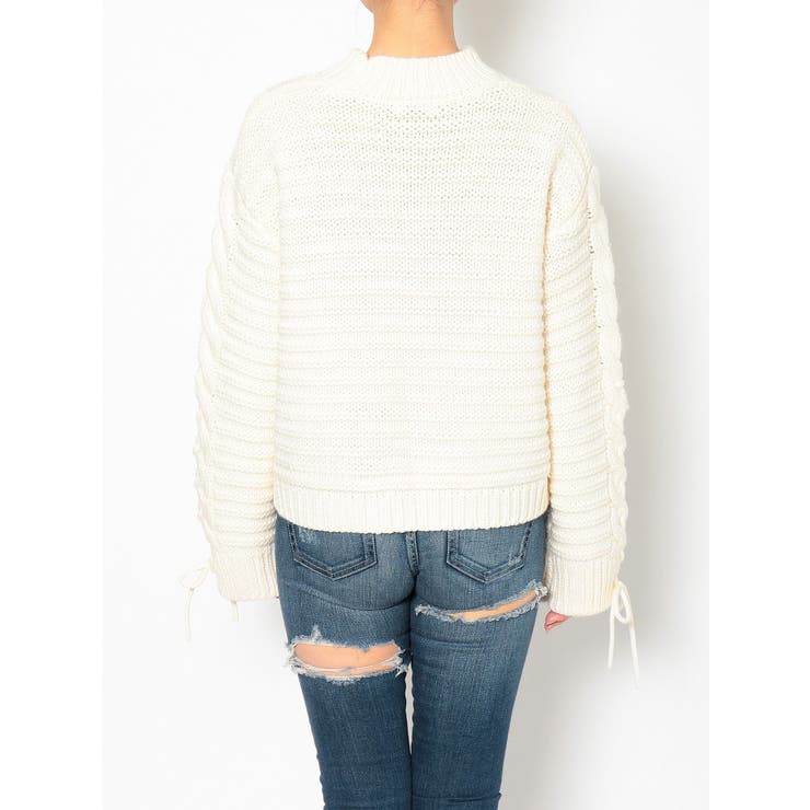 PATOU ホワイト　ケーブル　ニット　ジップアップ PATOU ホワイト ケーブル ニット ジップアップ