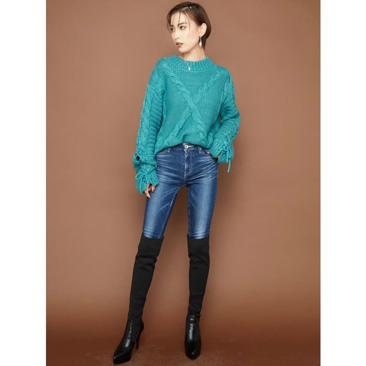 レースアップケーブルニットトップス | GYDA | 詳細画像34 