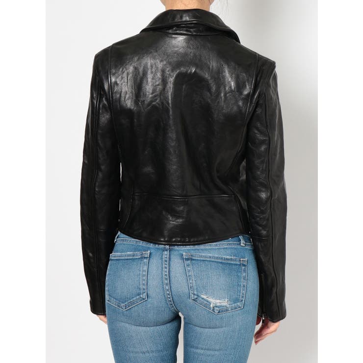 【新品未使用】MCM エムシーエムラム革×デニムミックス　ライダースジャケット 新品未使用】MCM エムシーエムラム革×デニムミックス ライダース